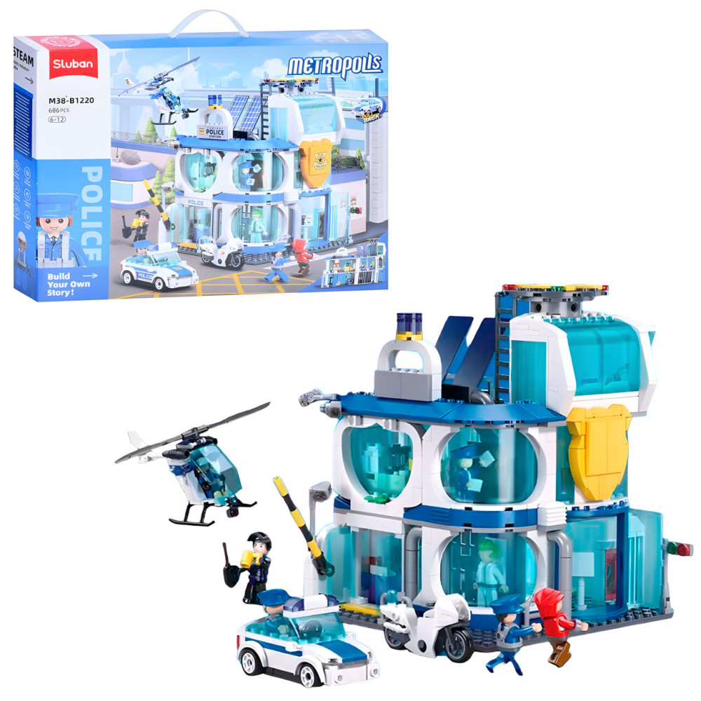 Sluban Metropolis Поліцейський відділок - конструктор 686 деталей (M38-B1220)