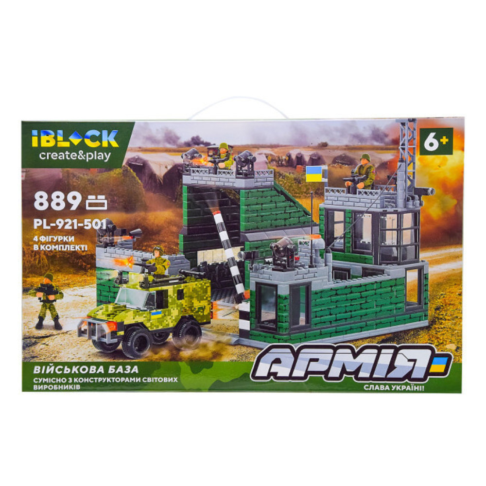 Iblock Армія Військова база - військовий конструктор, 889 деталей (PL-921-501)