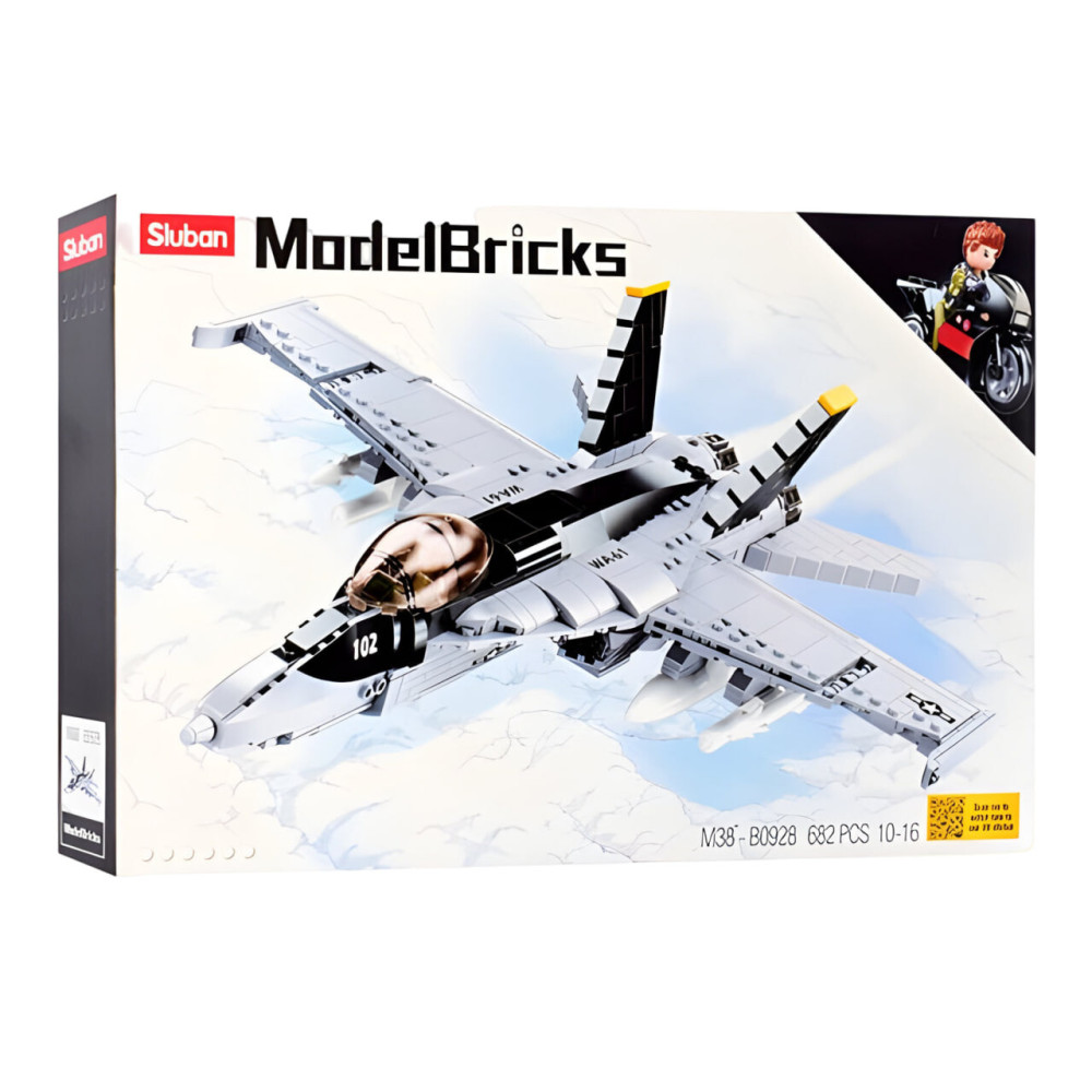 Sluban Model Bricks Погоня на винищувачі - конструктор 682 деталі (M38-B0928)