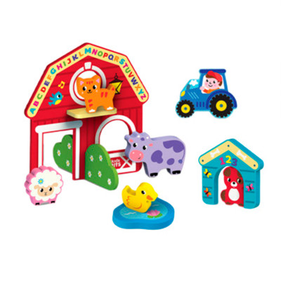Kids Hits Деревянная ферма - набор деревянных блоков 11 деталей (KH20/008) Kids Hits Деревянная ферма - набор деревянных блоков 11 деталей (KH20/008)