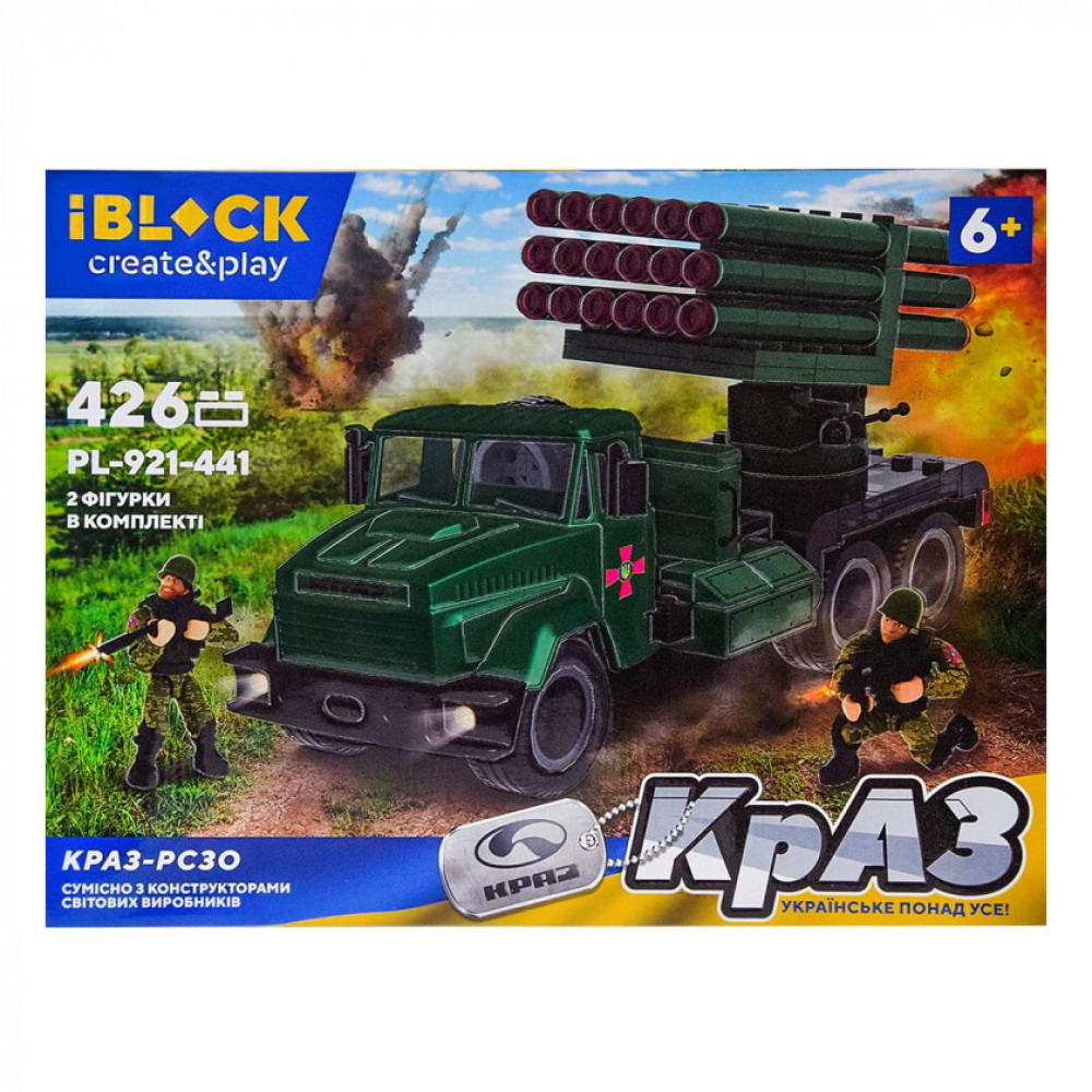 Iblock Армия КрАЗ РСЗО - военный конструктор, 426 деталей (PL-921-441)