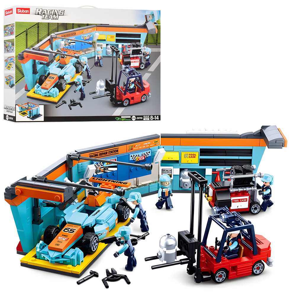 Sluban Racing Team Станція техобслуговування - конструктор 555 деталей (M38-B0765)