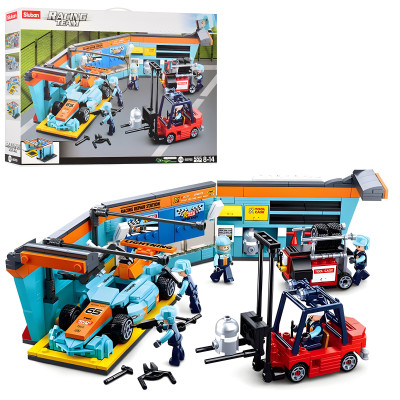 Sluban Racing Team Станция техобслуживания - конструктор 555 деталей (M38-B0765)