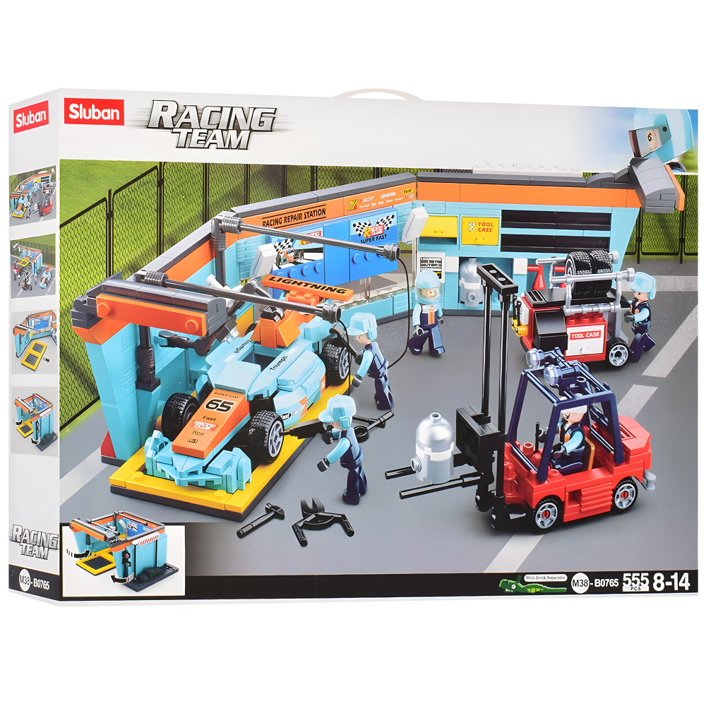 Sluban Racing Team Станція техобслуговування - конструктор 555 деталей (M38-B0765)