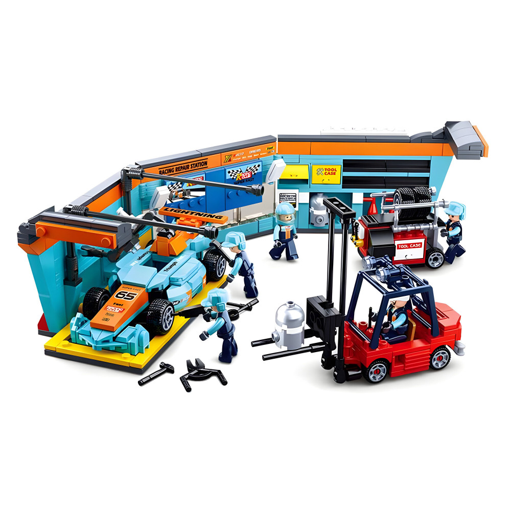 Sluban Racing Team Станція техобслуговування - конструктор 555 деталей (M38-B0765)