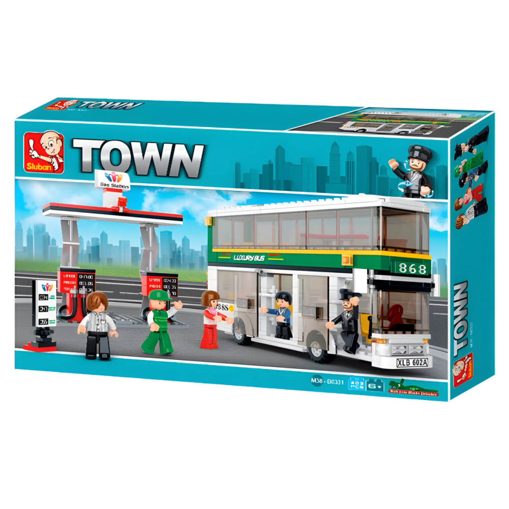 Sluban Town Двоповерховий автобус - конструктор 403 деталі (M38-B0331) Sluban Town Двоповерховий автобус - конструктор 403 деталі (M38-B0331)