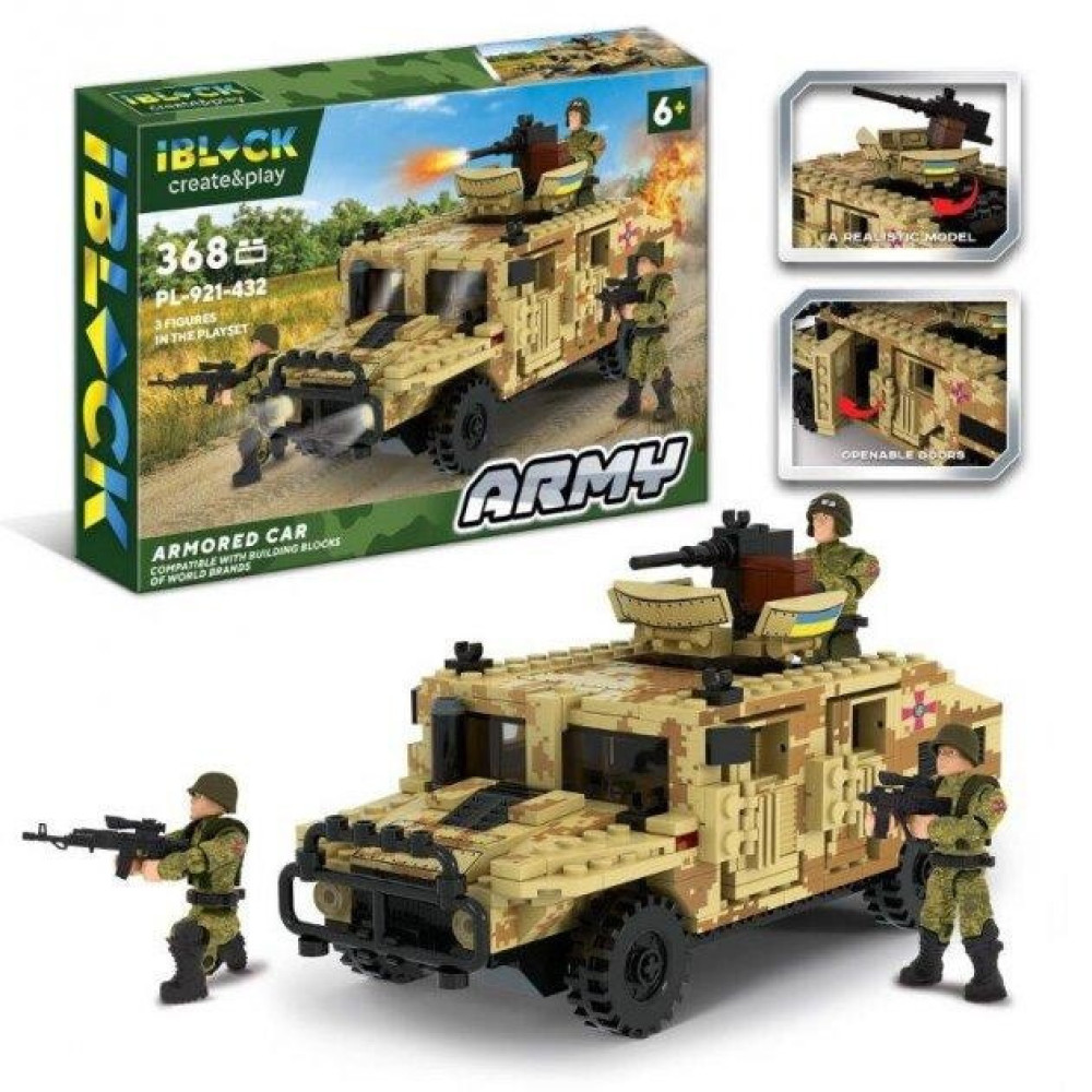Iblock Армія Armored Car - військовий конструктор, 368 деталей (PL-921-432)