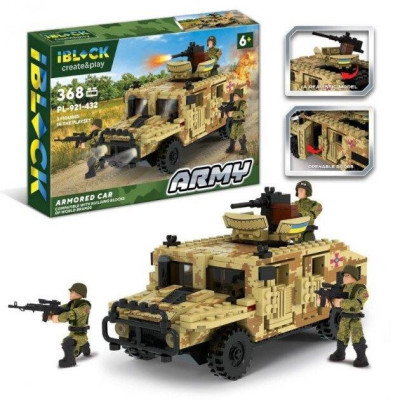 Iblock Армія Armored Car - військовий конструктор, 368 деталей (PL-921-432)