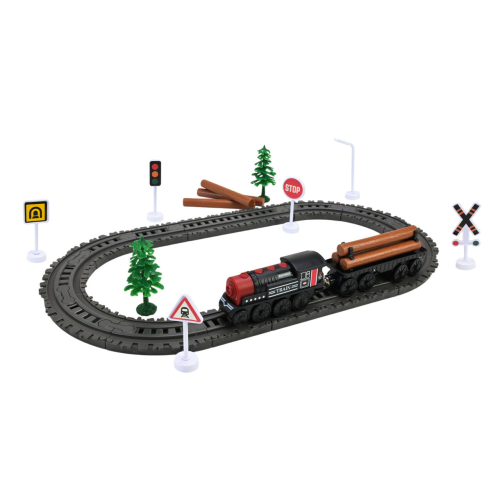 AUtree Retro Train - детская железная дорога на батарейках, 43 детали (AU6888)