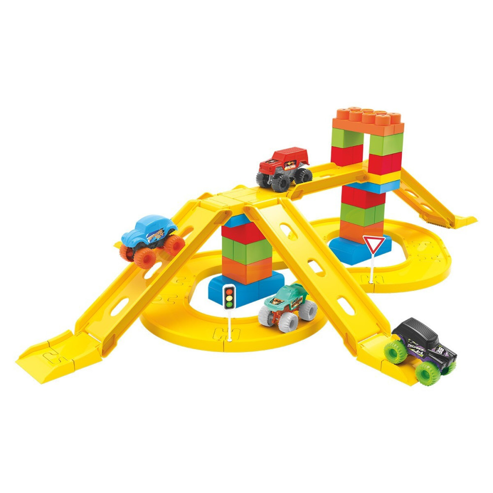 ТехноК Construction Set 80 - конструктор зі швидкісною трасою, мостами та 4 мінітраками (8461)