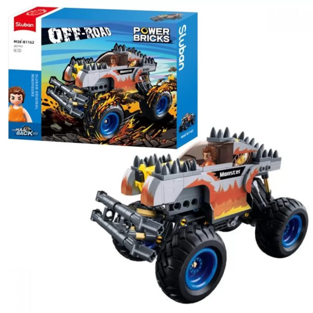Sluban Off-Road Позашляховик Monster - конструктор з інерційним механізмом, 267 деталей (M38-B1162)