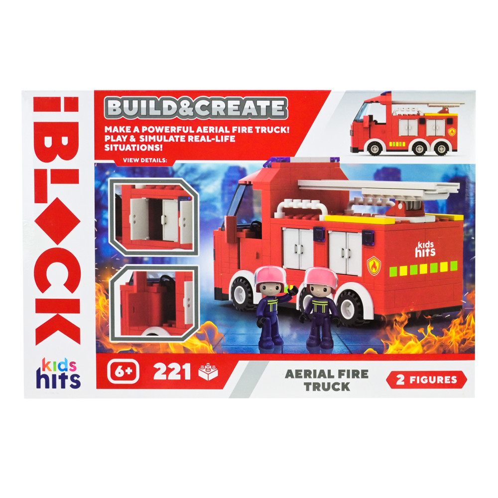 Kids Hits Iblock Build & Create Aerial Fire Truck - конструктор пожарной машины 221 деталь (KH43/002/3)
