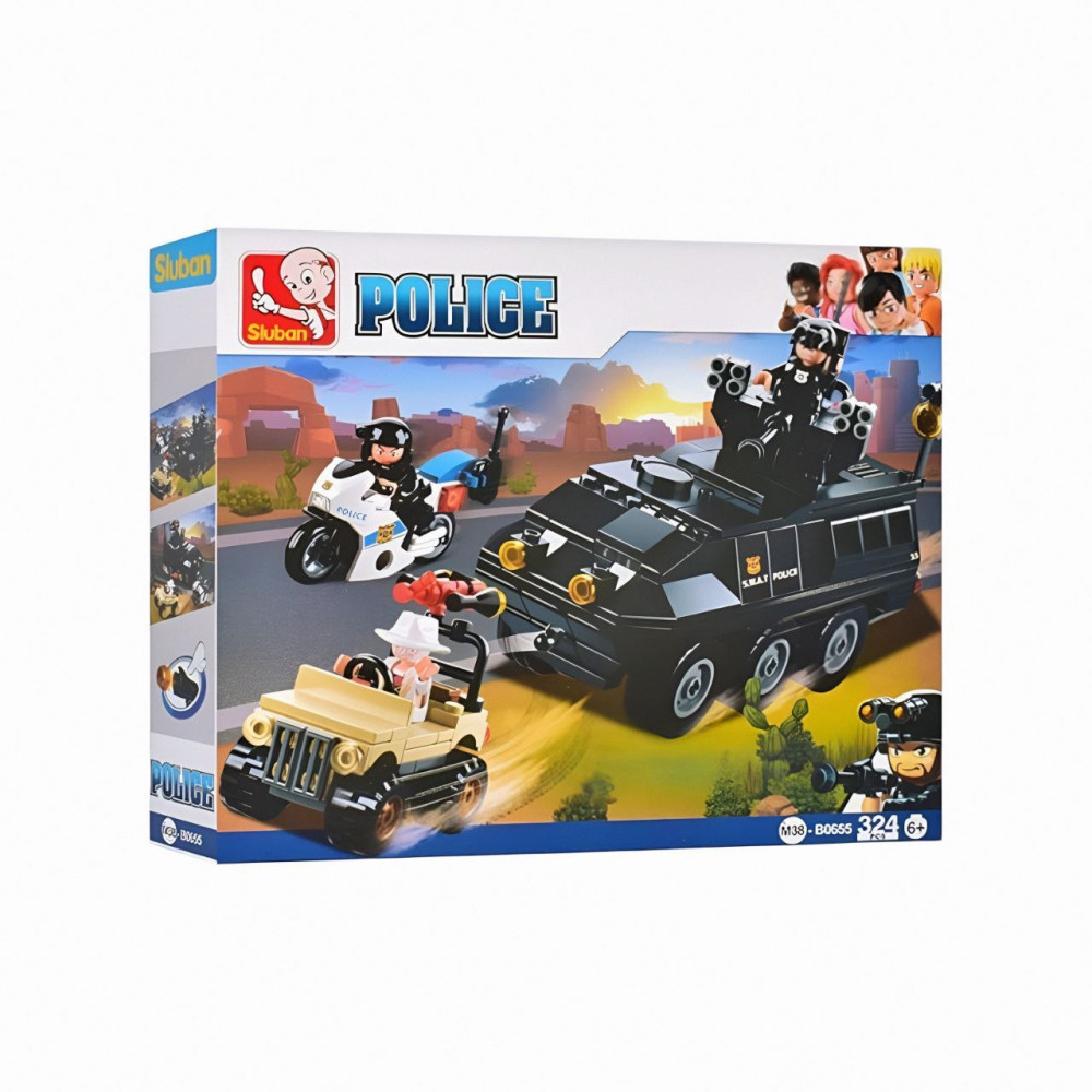 Sluban Police Поліцейський транспорт - конструктор 324 деталі (M38-B0655)