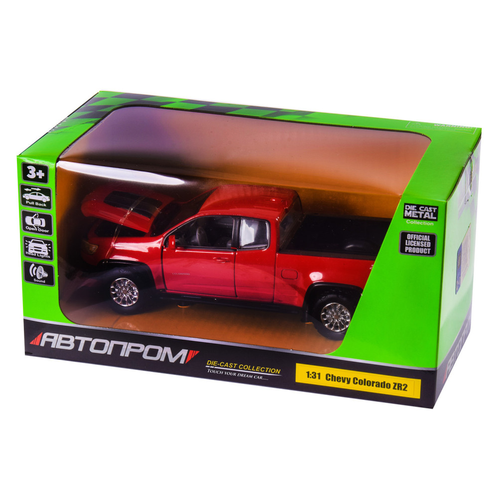 Автопром Chevy Colorado ZR2 1:31 - металлическая автомодель в ассортименте (68442)