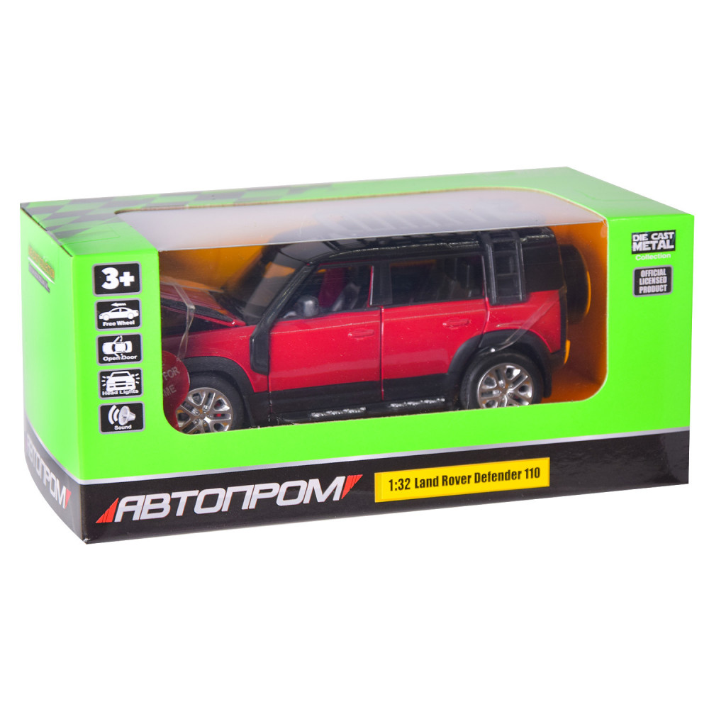 Автопром Land Rover Defender 110 1:32 - металева автомодель в асортименті (68416)