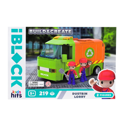 Kids Hits Iblock Build & Create Dustbin Lorry - конструктор мусоровоза 219 деталей (KH17/005/1) Kids Hits Iblock Build & Create Dustbin Lorry - конструктор мусоровоза 219 деталей (KH17/005/1)