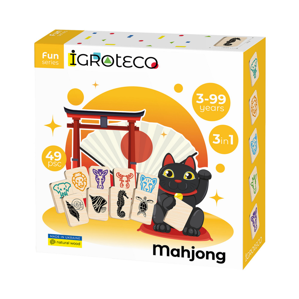 Ігротеко Дитячий маджонг - дерев'яна настільна гра (900552)