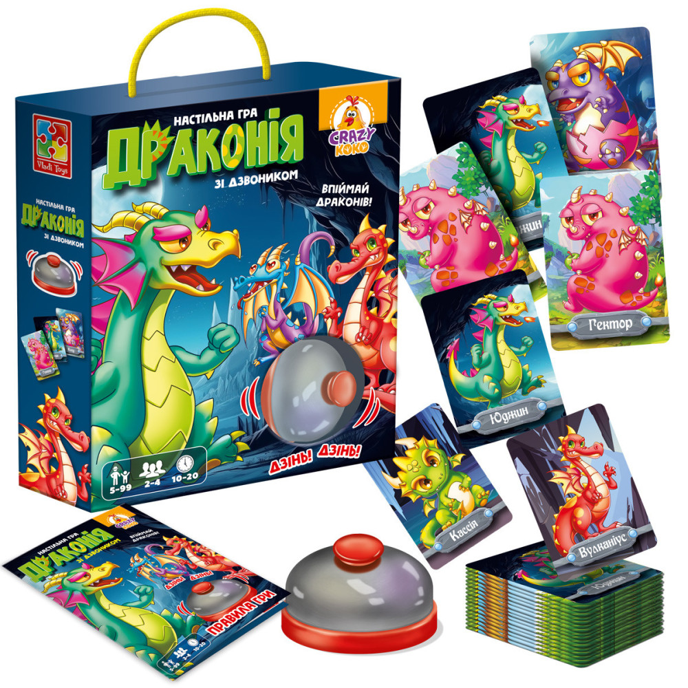 Vladi Toys Crazy Koko Драконія - настільна гра зі дзвоником (VT8010-12)