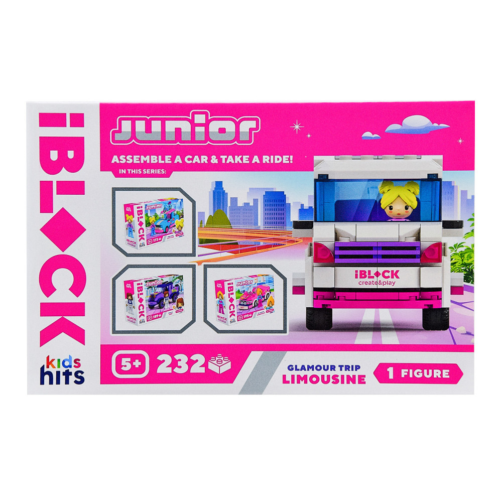 Kids Hits Iblock Junior Лимузин - конструктор 232 детали (KH08/002/2)