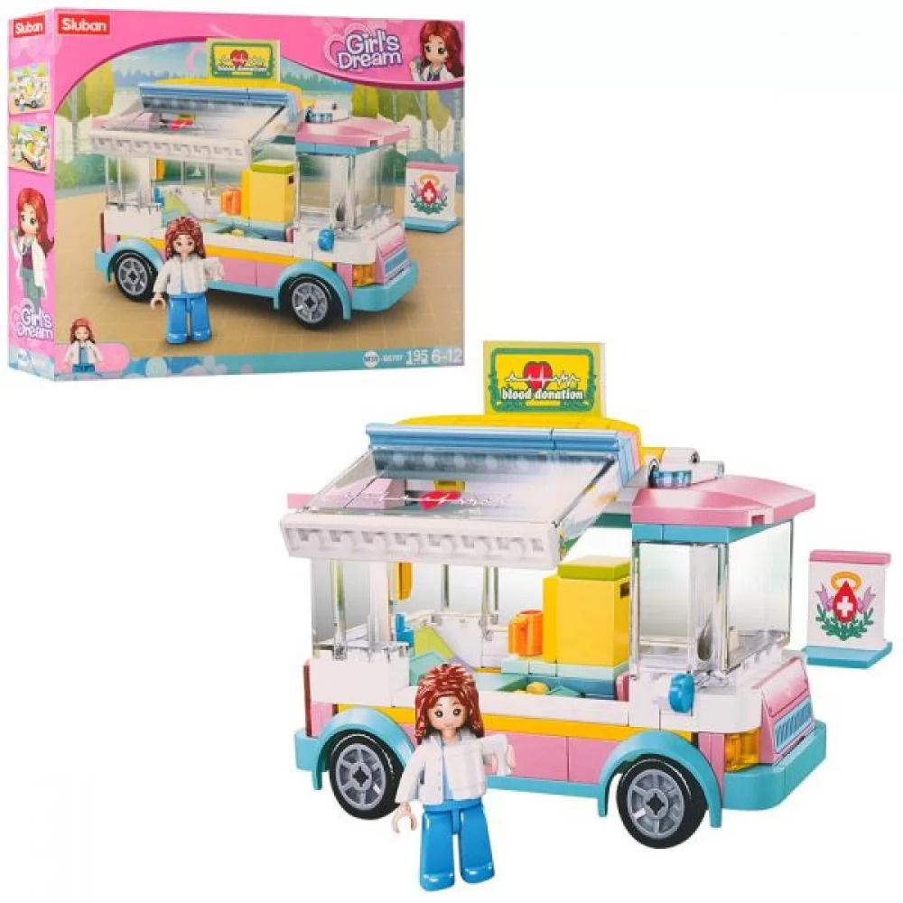 Sluban Girl's Dream Автобус медичної допомоги - конструктор 195 деталей (M38-B0797)