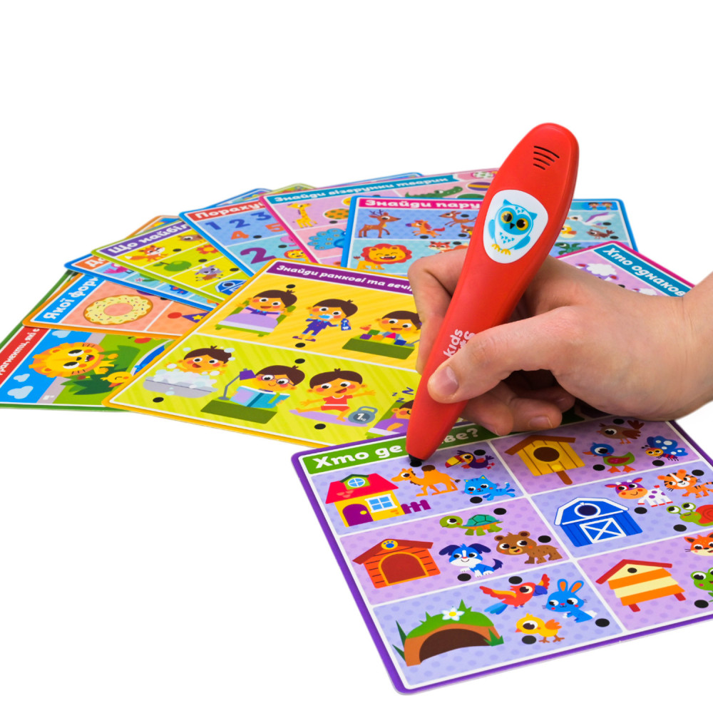 Kids Hits Первые знания Умная ручка - интерактивная игра с 12 карточками (KH60/001)