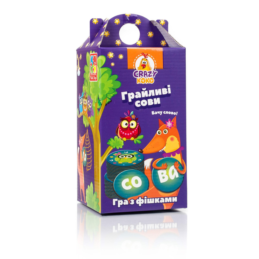 Vladi Toys Crazy Koko Грайливі сови. Бачу слово! - гра з фішками (VT8033-04)