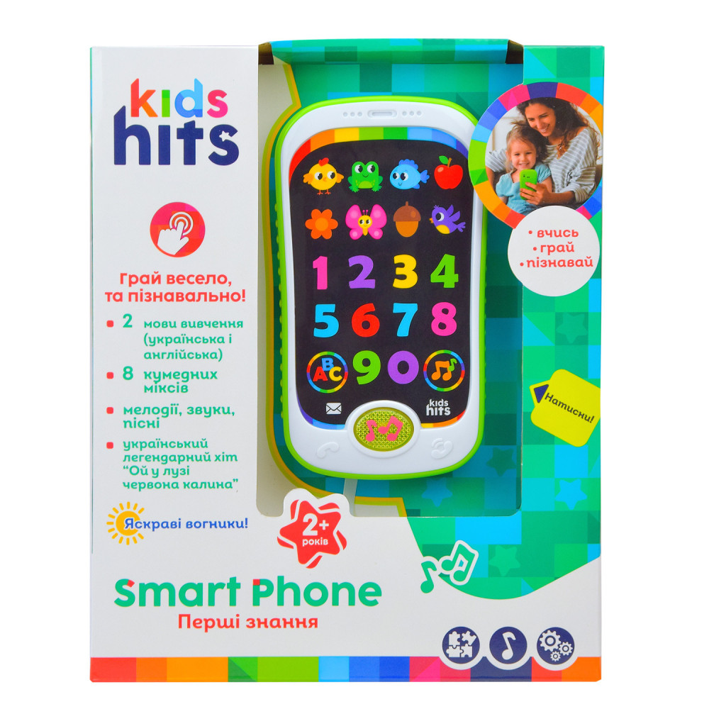 Kids Hits Smart Phone Первые знания - музыкальный телефон в ассортименте (KH03/002) Kids Hits Smart Phone Первые знания - музыкальный телефон в ассортименте (KH03/002)