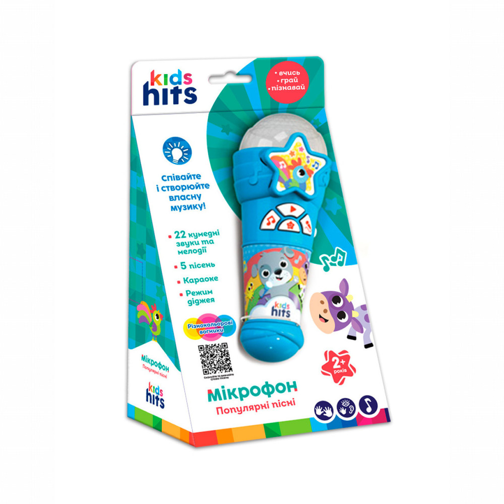 Kids Hits Микрофон - музыкальная игрушка • Голубой (KH16/003)