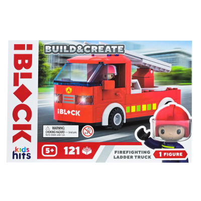 Kids Hits Iblock Build & Create Firefighting Ladder Truck - конструктор пожарной машины 121 деталь (KH43/001/1) Kids Hits Iblock Build & Create Firefighting Ladder Truck - конструктор пожарной машины 121 деталь (KH43/001/1)