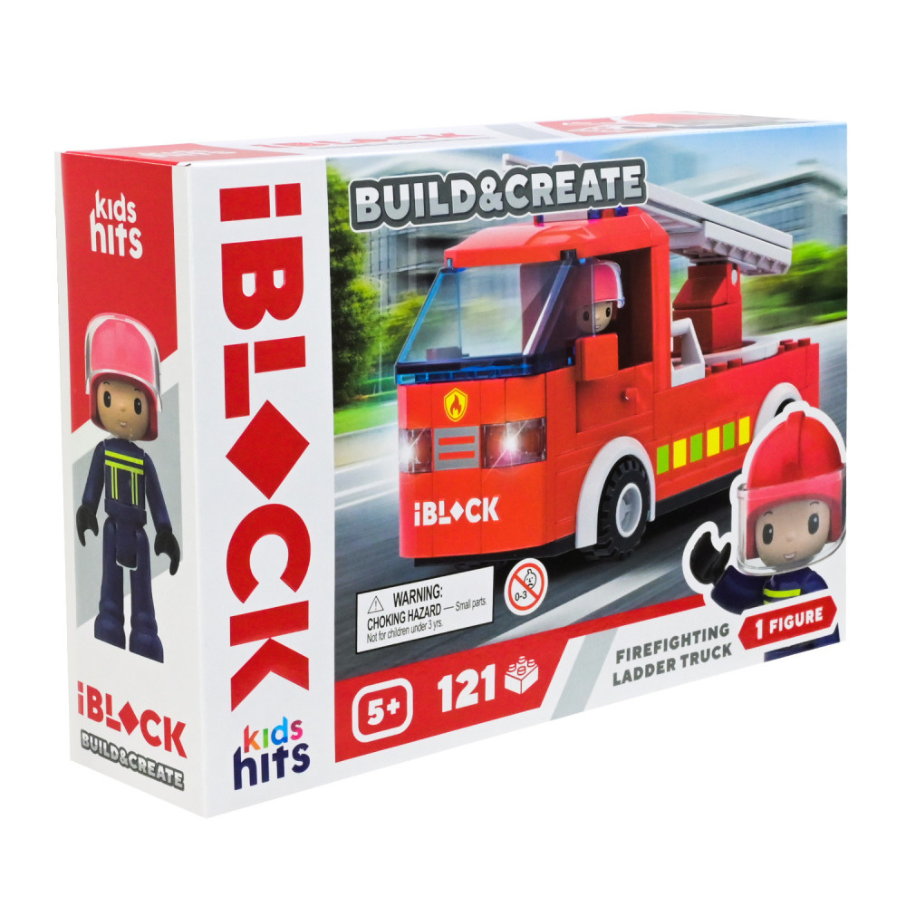 Kids Hits Iblock Build & Create Firefighting Ladder Truck - конструктор пожарной машины 121 деталь (KH43/001/1) Kids Hits Iblock Build & Create Firefighting Ladder Truck - конструктор пожарной машины 121 деталь (KH43/001/1)