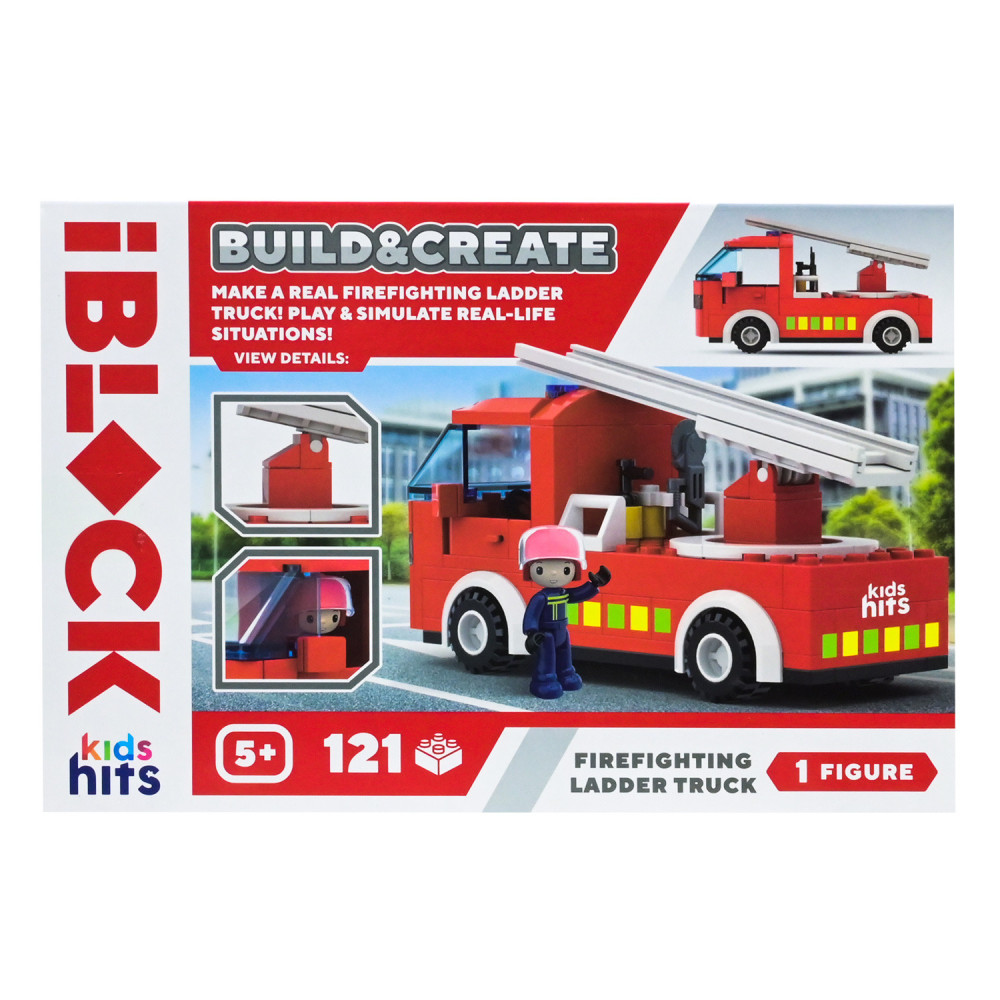 Kids Hits Iblock Build & Create Firefighting Ladder Truck - конструктор пожарной машины 121 деталь (KH43/001/1) Kids Hits Iblock Build & Create Firefighting Ladder Truck - конструктор пожарной машины 121 деталь (KH43/001/1)