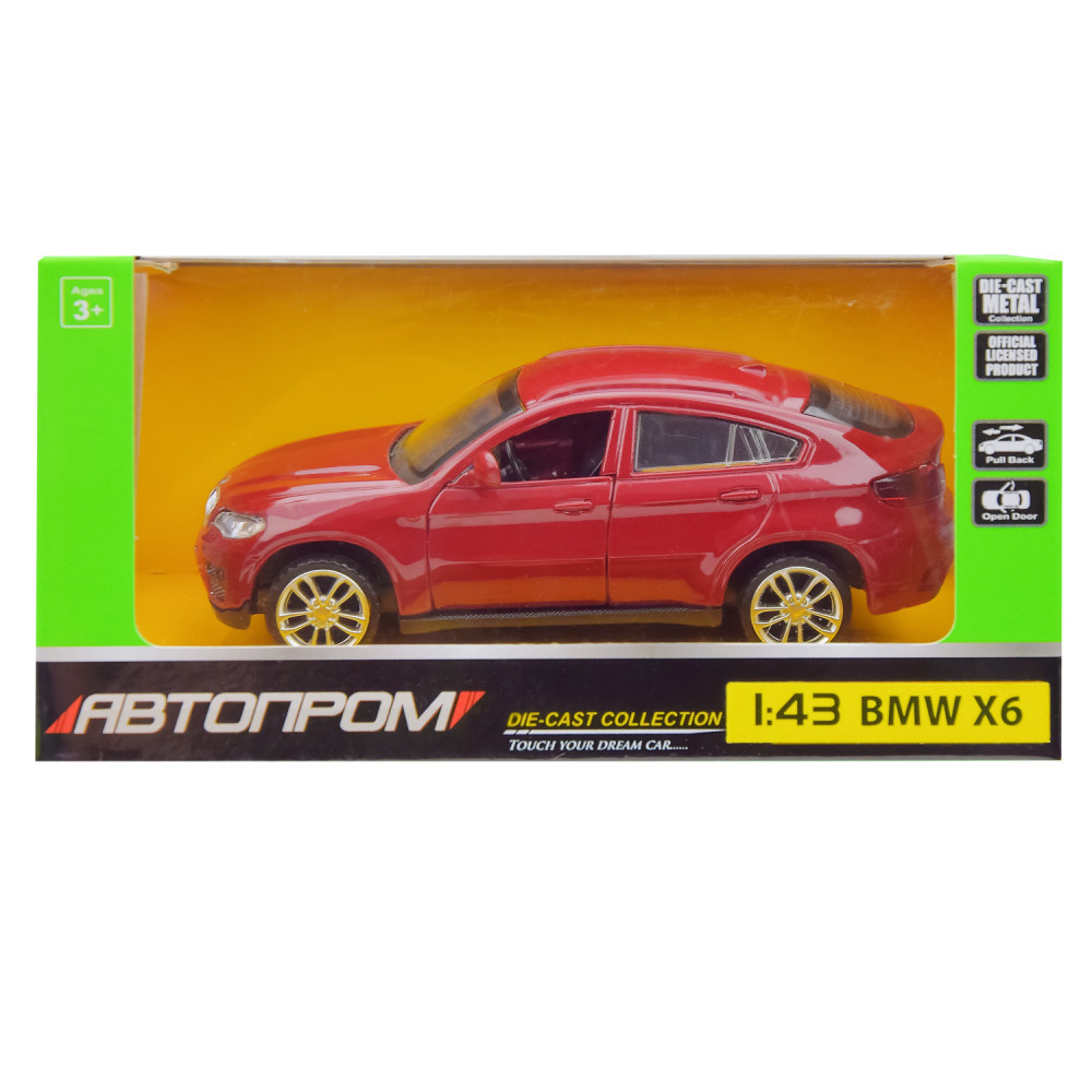 Автопром BMW X6 1:43 - металлическая автомодель в ассортименте (4306) Автопром BMW X6 1:43 - металлическая автомодель в ассортименте (4306)