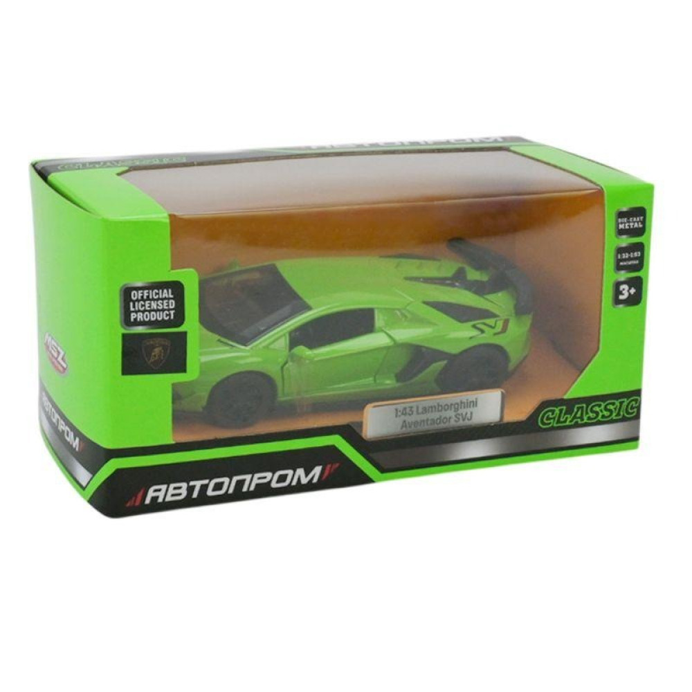 Автопром Lamborghini Aventador SVJ 1:43 - металлическая автомодель в ассортименте (4338)