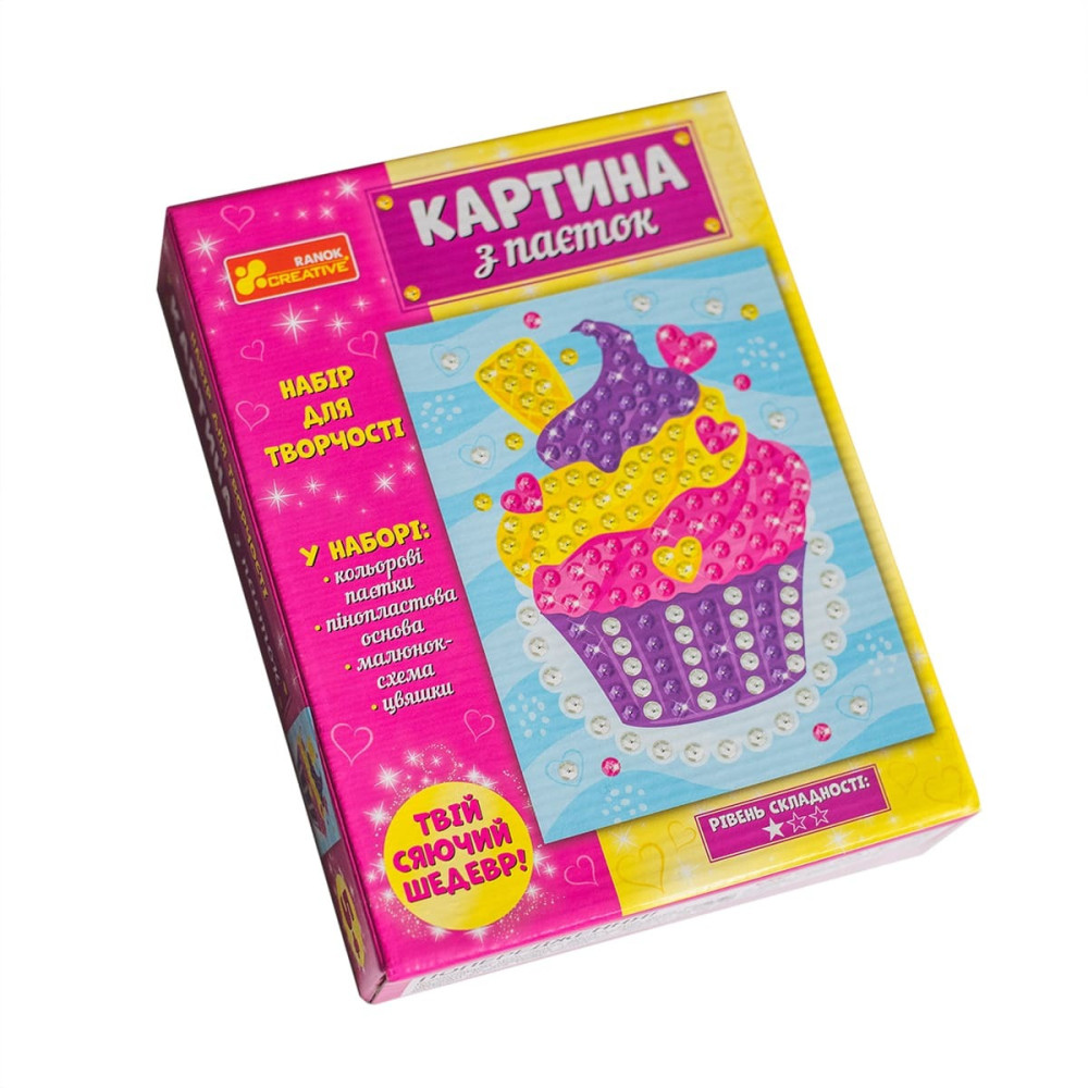 Ranok-Creative Тістечко - картина з паєток (10100587У)