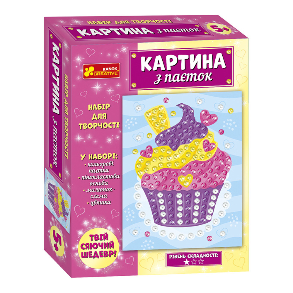 Ranok-Creative Тістечко - картина з паєток (10100587У)