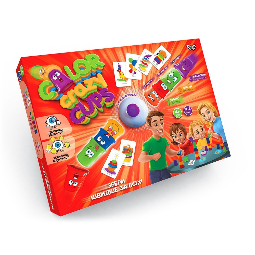 Danko Toys Color Crazy Cups - настільна гра з кольоровими ковпачками (CCC-01-01U)