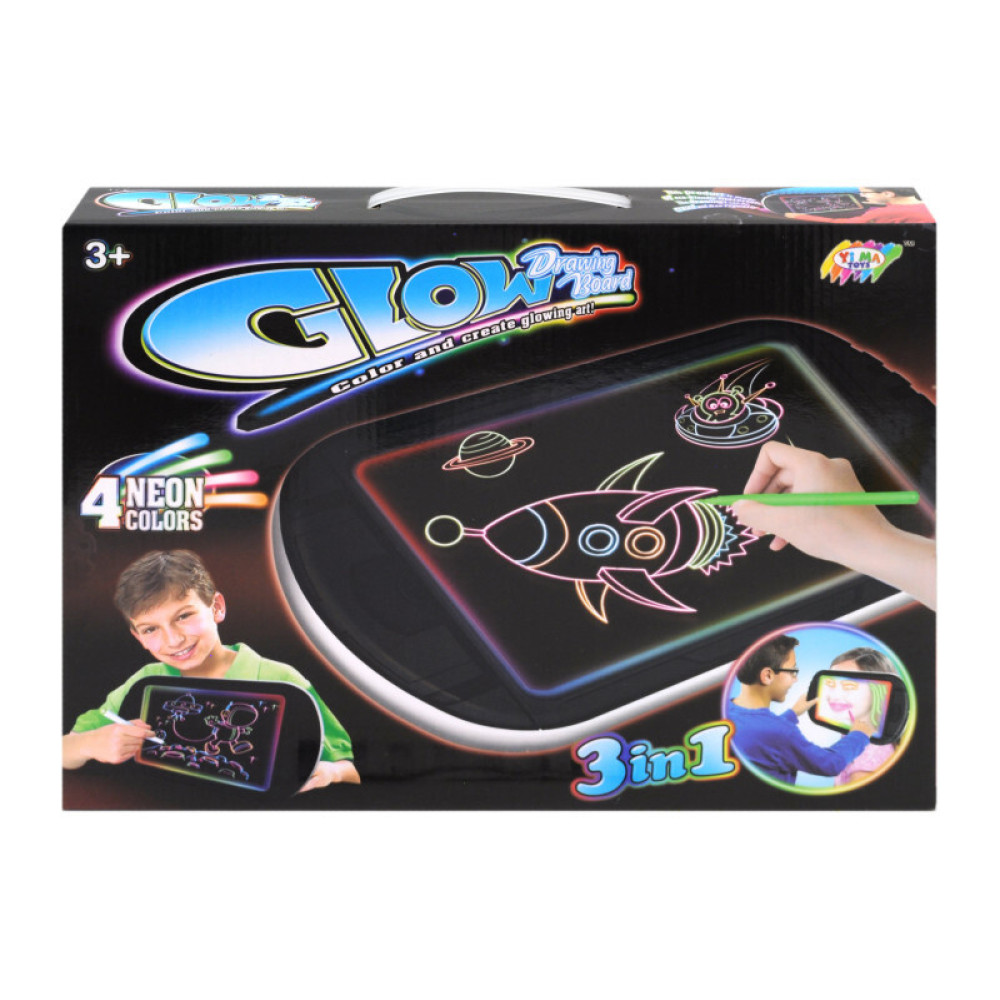 Glow Drawing Board - магічна дошка для малювання з 3D-ефектом і підсвіткою (YM166)