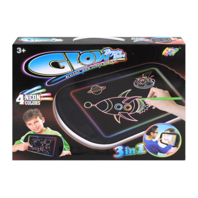 Glow Drawing Board - магічна дошка для малювання з 3D-ефектом і підсвіткою (YM166)