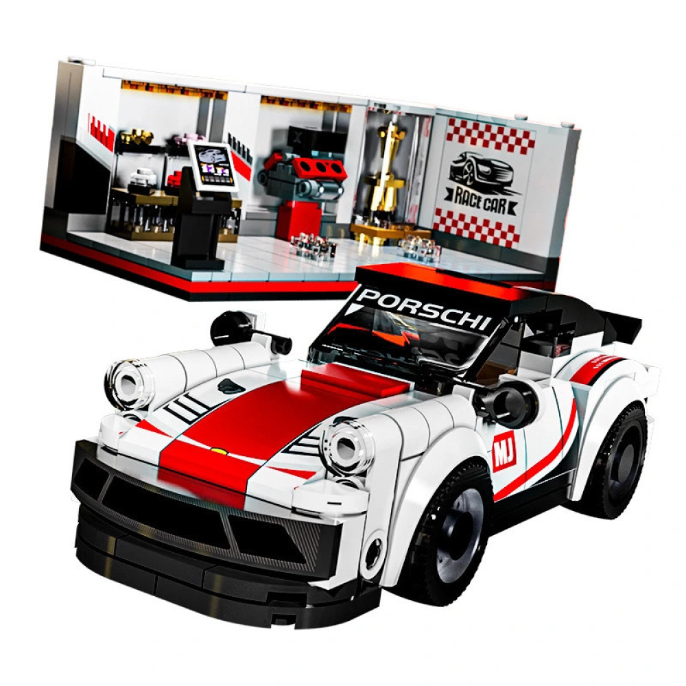 MJI Racing Porsche - конструктор спорткара з паркомісцем, 526 деталей (13080)