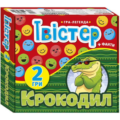 Ранок Твістер + Крокодил - гра-легенда, дві настільні гри з фантами (10100649У)