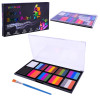Fun Color Face & Body Paint - аквагрим на водной основе, 10 цветов с кисточкой (CN-119)