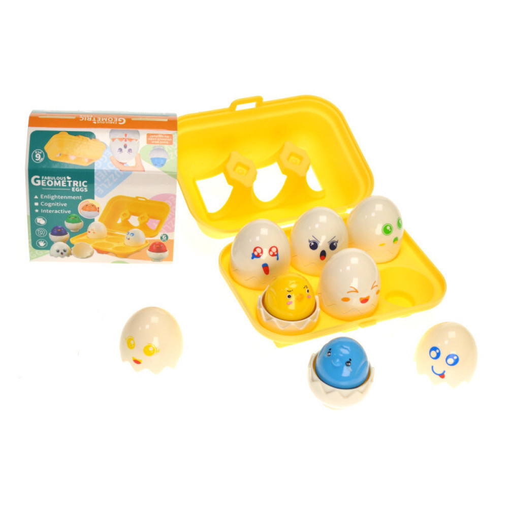 YG Toys Кумедні яйця - сортер, 6 яєць у лотку (DF31)