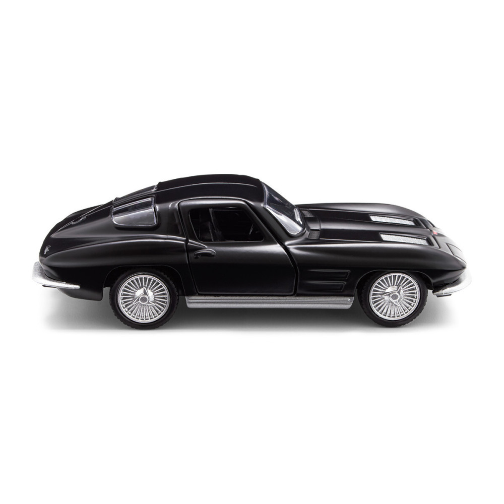 TechnoDrive Chevrolet Corvette Split Window 1963 - колекційна автомодель, матовий чорний (250411U)