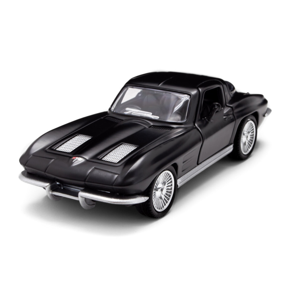 TechnoDrive Chevrolet Corvette Split Window 1963 - колекційна автомодель, матовий чорний (250411U)