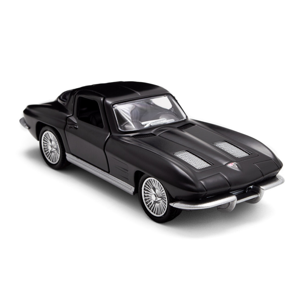 TechnoDrive Chevrolet Corvette Split Window 1963 - колекційна автомодель, матовий чорний (250411U)