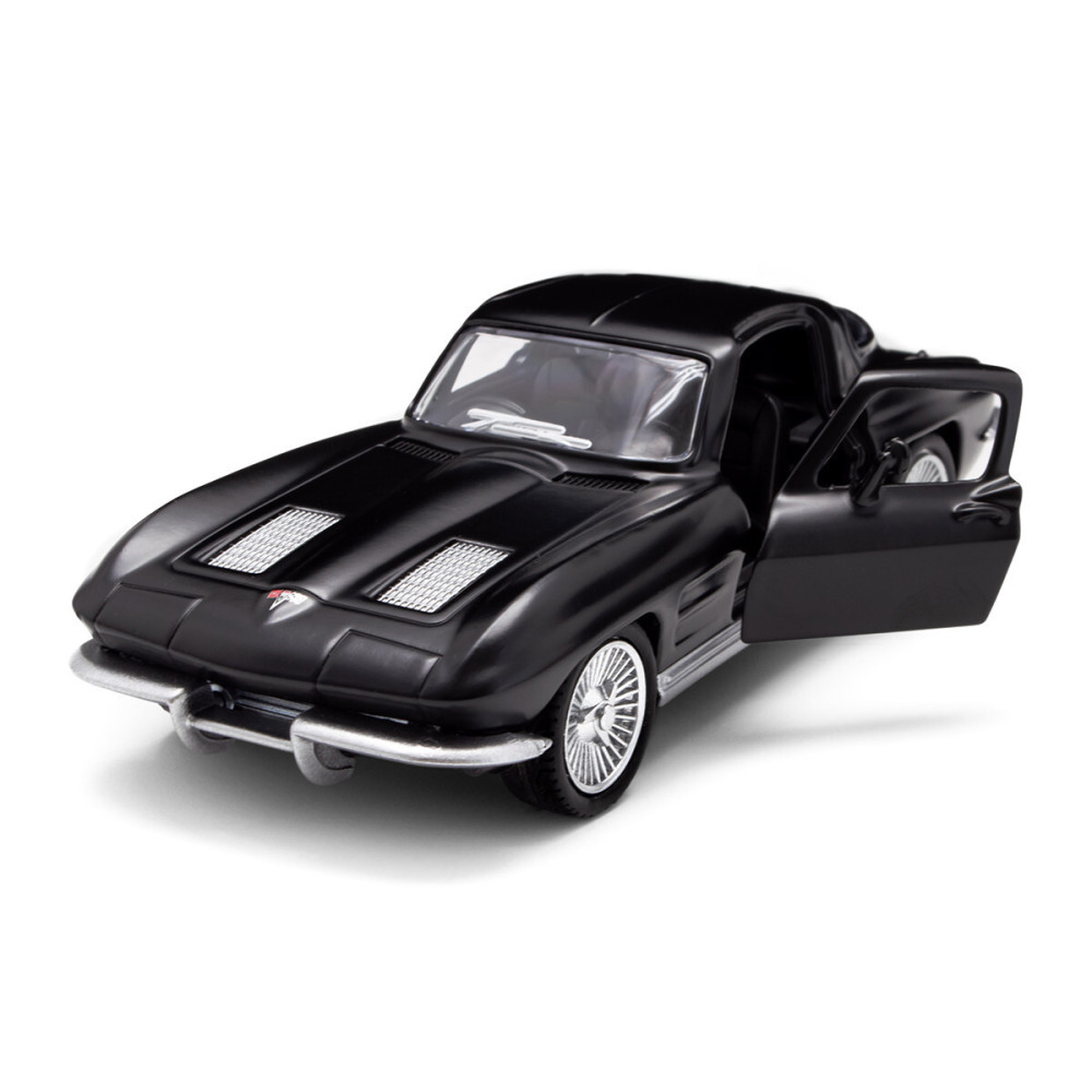 TechnoDrive Chevrolet Corvette Split Window 1963 - колекційна автомодель, матовий чорний (250411U)
