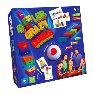 Danko Toys Color Crazy Cubes - настольная игра на сборку брусочков по карточкам (CCC-02-01U)