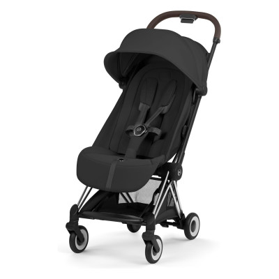 Cybex Coya 2026 Style Collection - ультракомпактная прогулочная коляска премиум для путешествий (от рождения до 4 лет / до 22 кг) • Sepia Black / Chrome