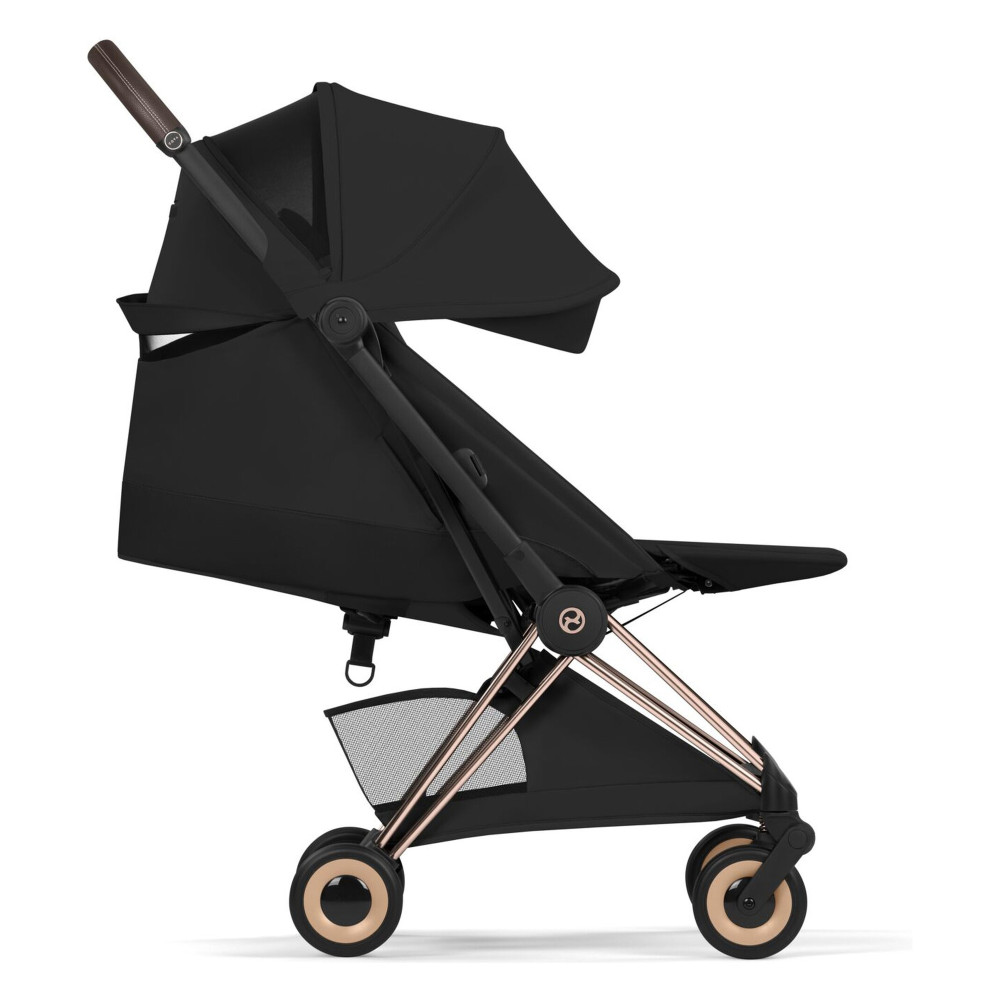 Cybex Coya 2026 Style Collection - ультракомпактний прогулянковий візок преміум для подорожей (від народження до 4 років / до 22 кг) • Sepia Black / Rosegold