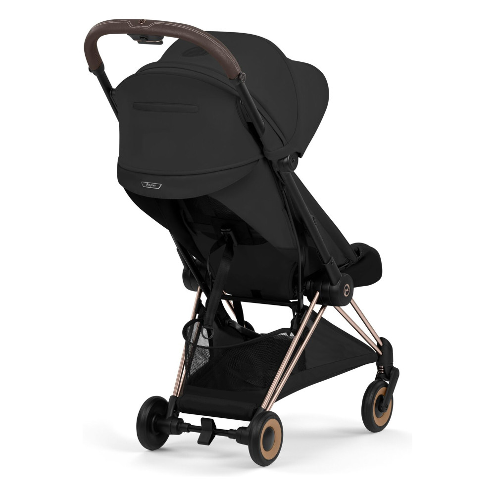 Cybex Coya 2026 Style Collection - ультракомпактний прогулянковий візок преміум для подорожей (від народження до 4 років / до 22 кг) • Sepia Black / Rosegold